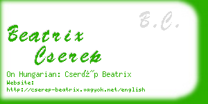 beatrix cserep business card